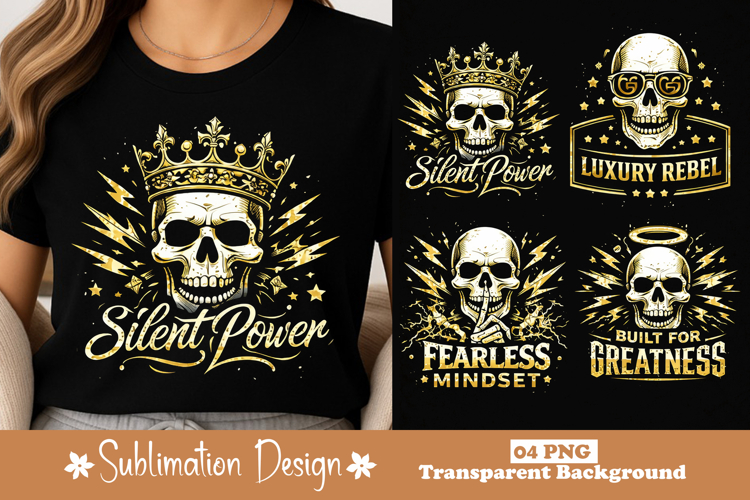 Silent Power Crown Skull Luxury Skeleton Design