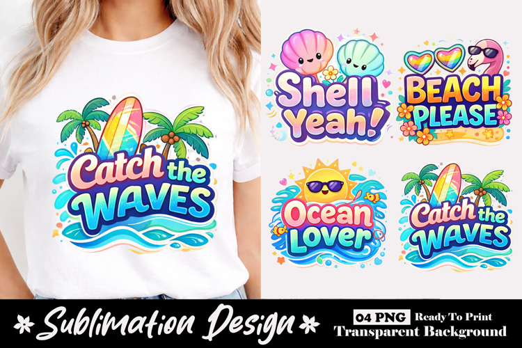 Good Vibes Only Summer Sublimation Design