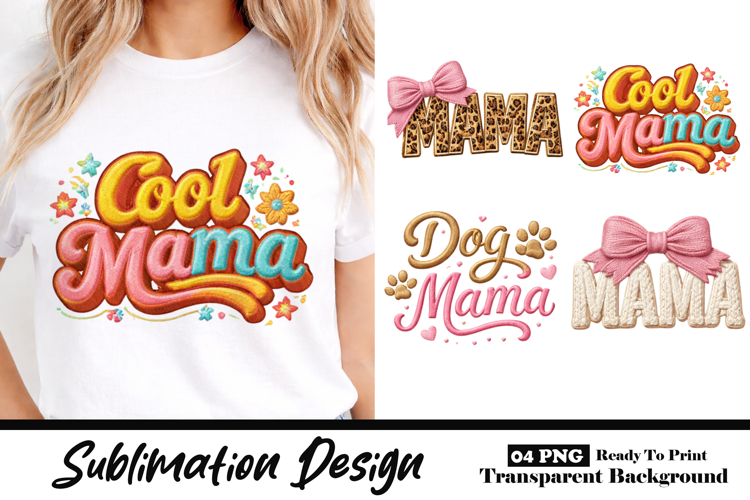 Cool Mama Retro Colorful Typography Design