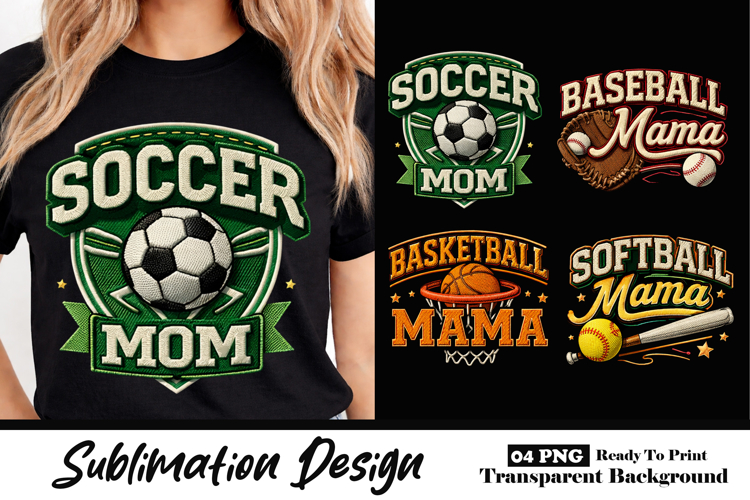 Sports Mom Soccer Baseball Basketball Softball Design