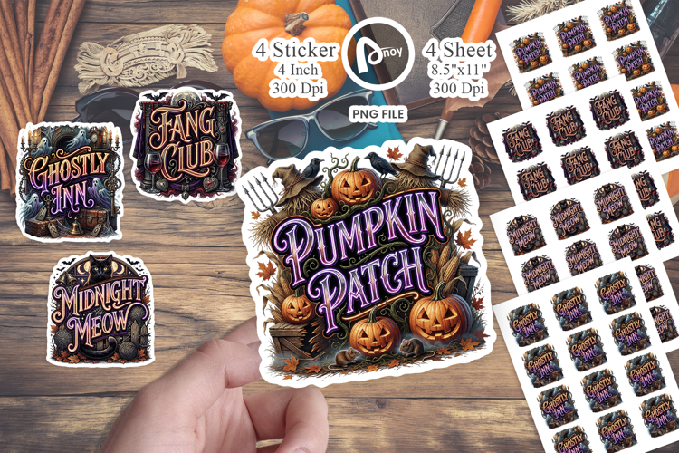 Sinister Retro Halloween Sticker