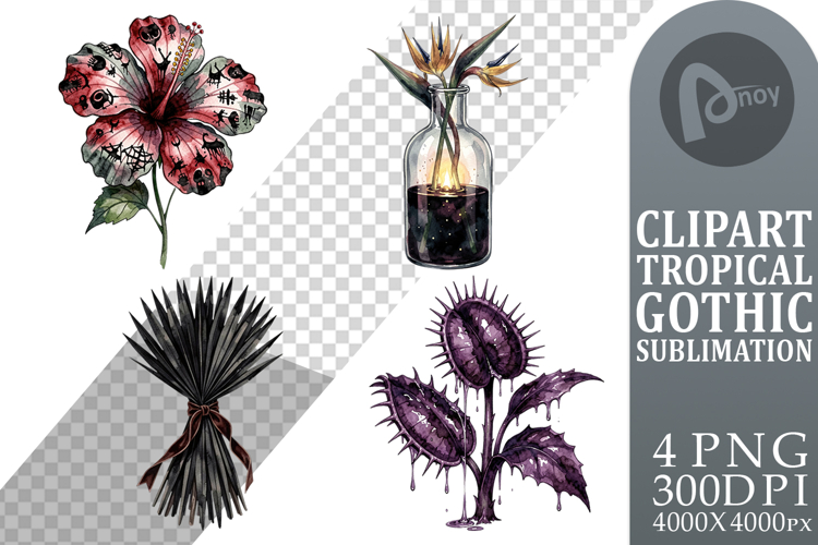 Tropical Goth Botany Sublimation example image 1