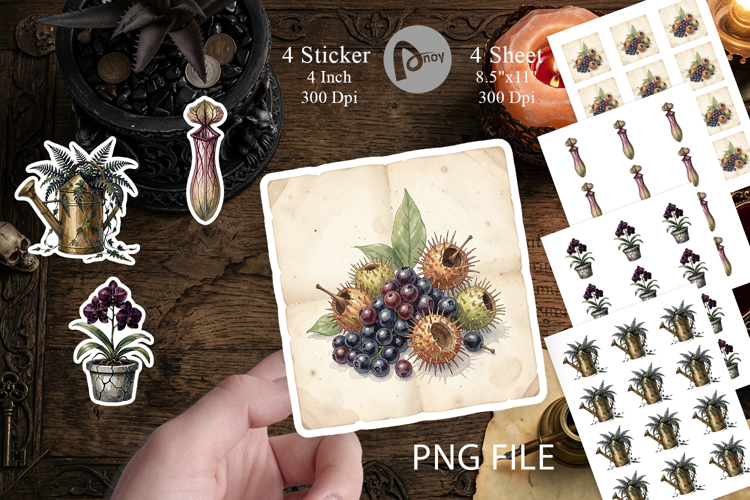 Tropical Goth Botany Sticker example image 1