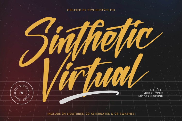 Sinthetic Virtual - Modern Brush Font