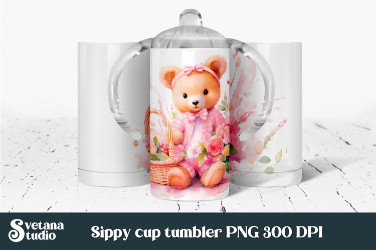 Bear sippy cup sublimation | Easter sippy tumbler