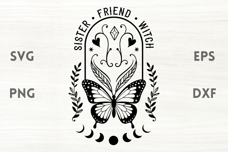 Sister Friend Witch Quote SVG
