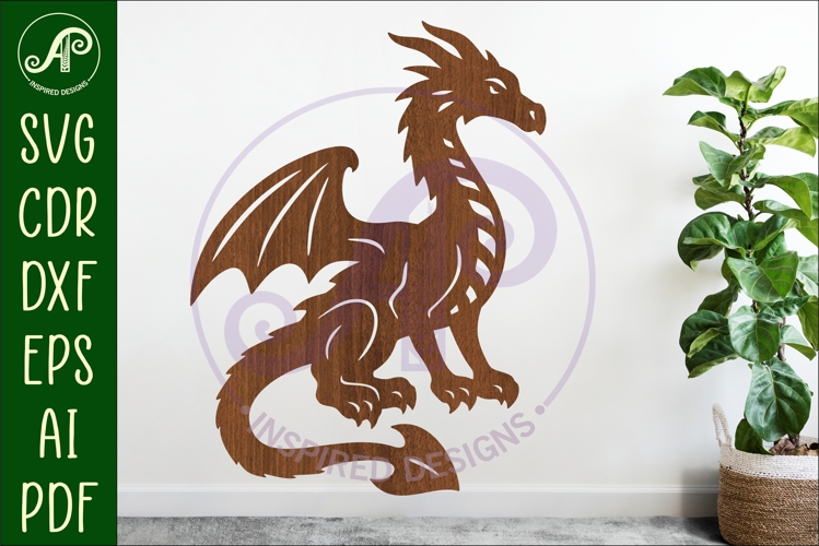 Dragon wall art sign, SVG file. vector file design 4