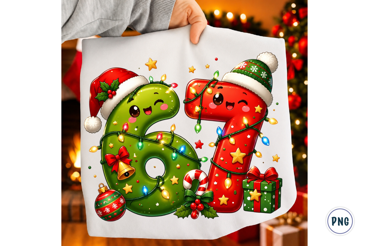 Six Seven 6 7 Christmas PNG
