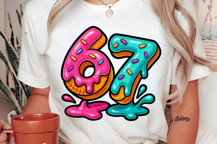 Six Seven Ice Cream Baseball Drip,67 Fun Softball Meme PNG