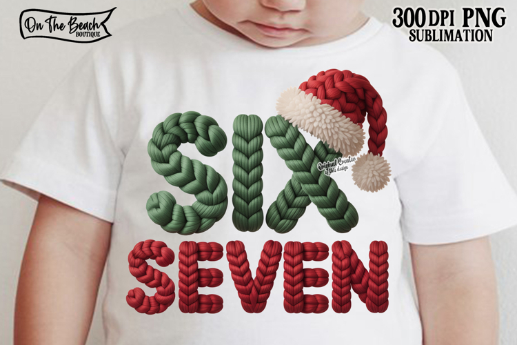 Christmas 67 PNG 6 7 Yarn Santa Hat Crochet Thanksgiving