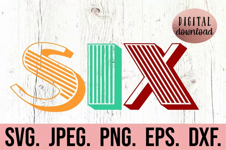 6th Birthday SVG - Sixth Birthday Vintage Six Retro Clipart