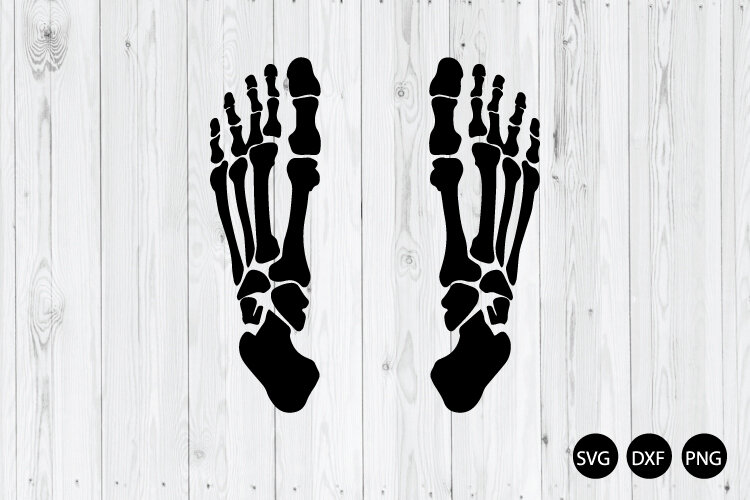 Skeleton Feet SVG, Bones Tattoo SVG, Human Bone SVG example image 1