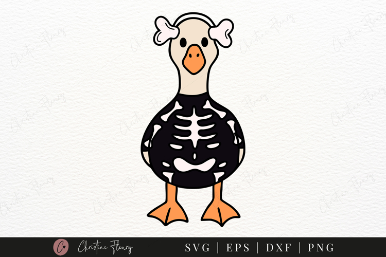 Skeleton Goose SVG | Halloween Spooky Goose PNG
