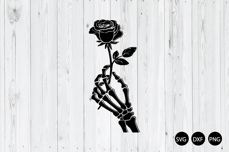 Skeleton Hand Roses SVG, Hands Death SVG, Skeleton SVG