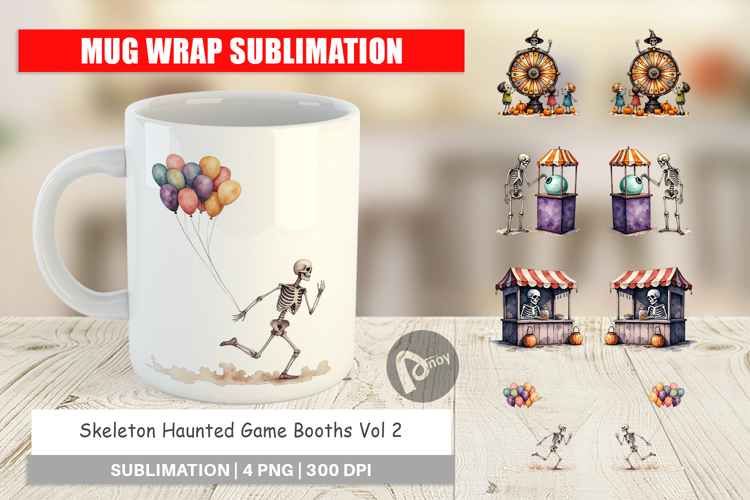 Mug Wrap Skeleton Game Booths