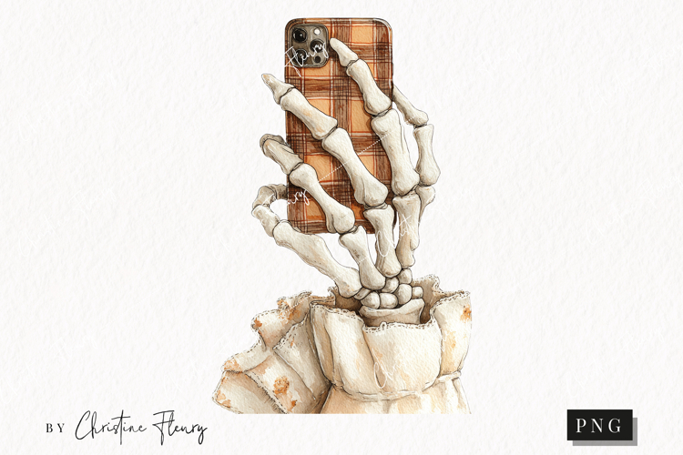 Cozy Halloween Skeleton Hand | Halloween PNG