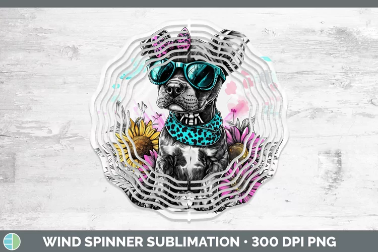 Skeleton Puppy Doberman Pinscher Wind Spinner Sublimation Sp