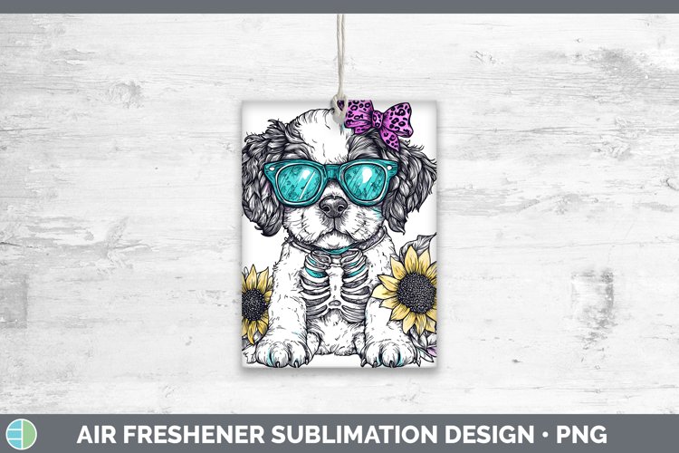 GorgeousSkeleton Puppy Air Freshener design.