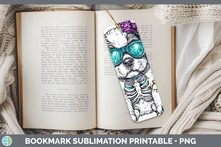 GorgeousSkeleton Puppy Bookmark design.