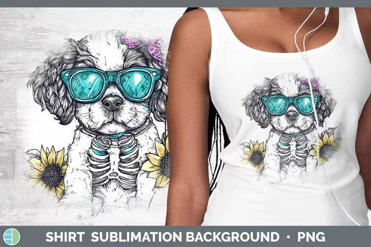 Skeleton Puppy Saint Bernard Shirt Sublimation Sublimation B