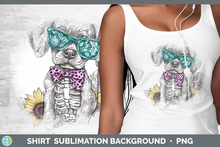 Skeleton Puppy Weimaraner Shirt Sublimation Sublimation Back