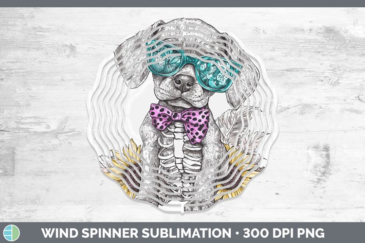 GorgeousSkeleton Puppy Wind Spinner design.