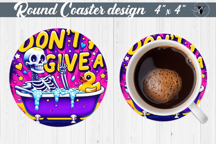 Round Coaster | Skeleton | Skull sublimation