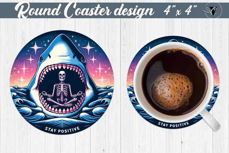 Round Coaster | Skeleton | Skull sublimation