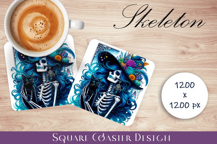 Skeleton Square Coaster, Trendy Coaster