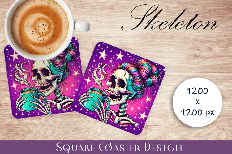Skeleton Square Coaster, Trendy Coaster
