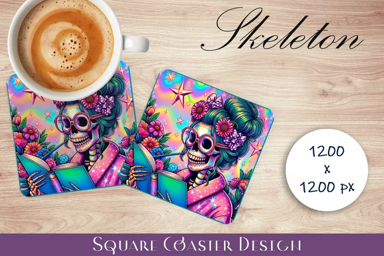 Skeleton Square Coaster, Trendy Coaster