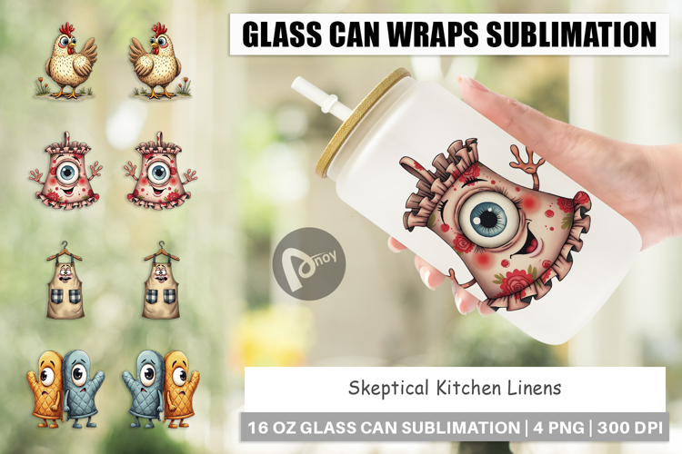 Skeptical Linens Glass Can