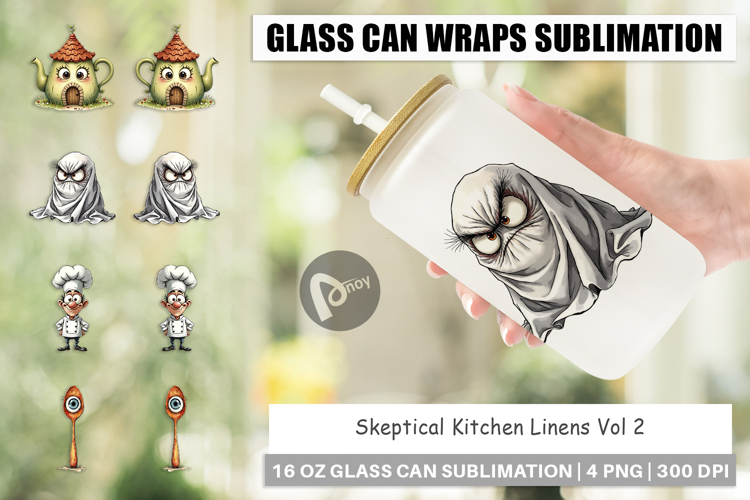 Skeptical Linens Glass Can
