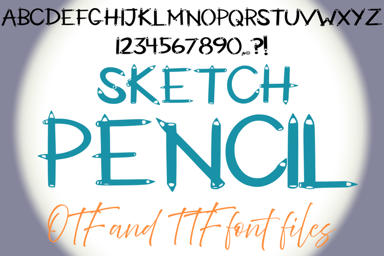 Sketch Pencil Pen Typeface Lettering ABC Text Font OTF