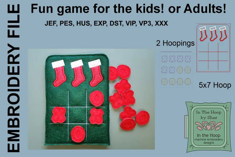 ITH Christmas Stocking Tic Tac Toe