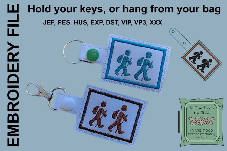 ITH Hiking Key Fob - Hiking Embroidery