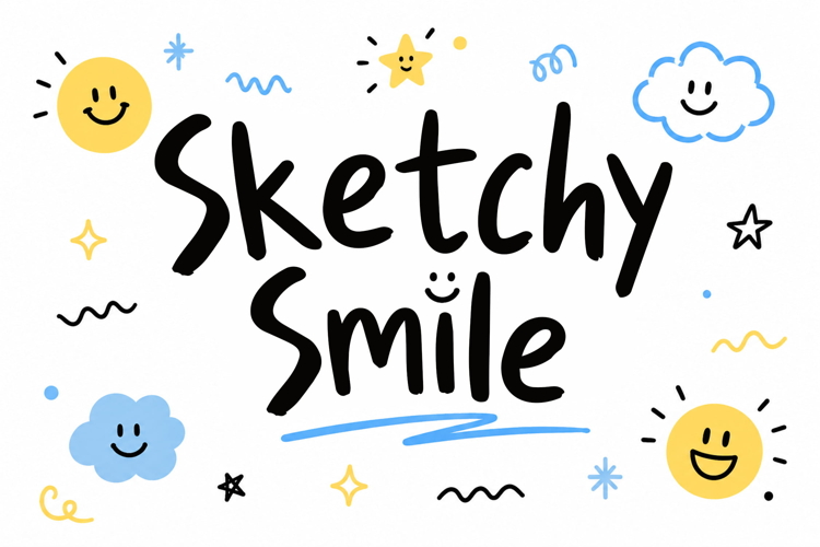 Sketchy Smile - Playful Font