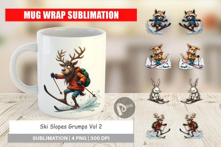 Mug Wrap Ski Grumps