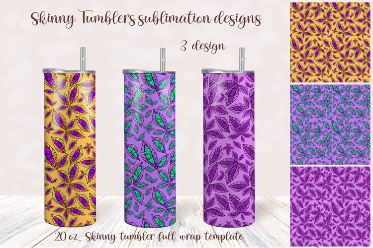 20 oz Tumbler Wrap Sublimation Design. Skinny Tumbler PNG.