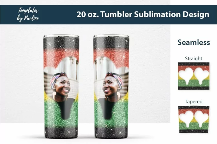 Seamless Juneteenth Photo Tumbler Wrap, Black History Month