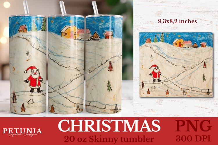 Christmas Tumbler Sublimation Wrap | Skinny Tumbler Wrap