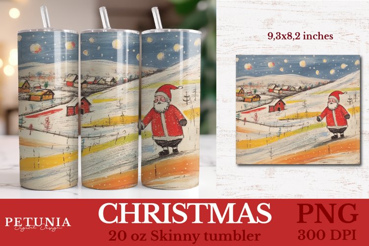 Christmas Tumbler Sublimation Wrap | Skinny Tumbler Wrap