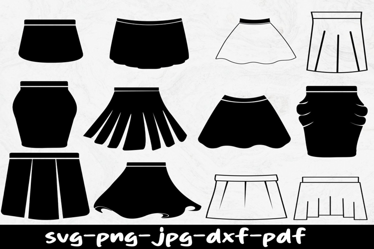 Skirt Svg, Clothing Svg, Womens Wear Svg, Skirt Cut File