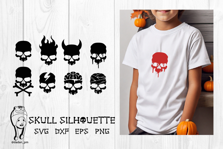 skull silhouette svg