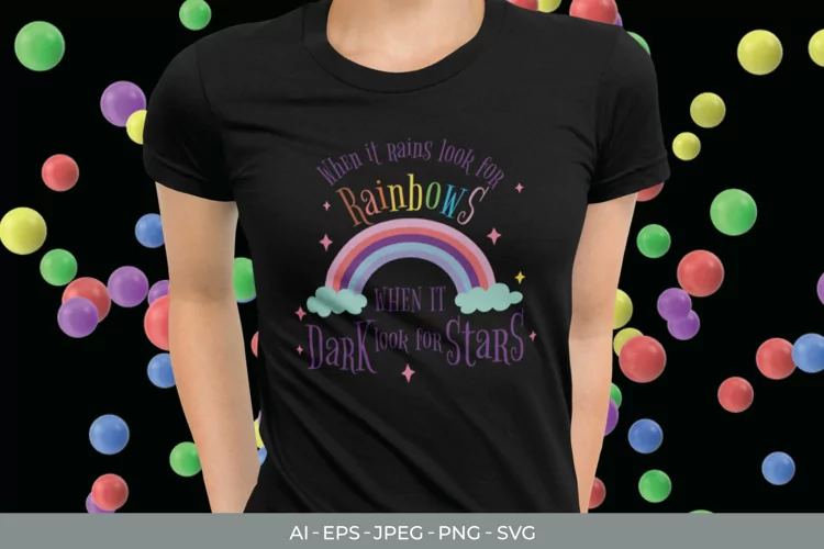 When It Rain, Look for Rainbow SVG