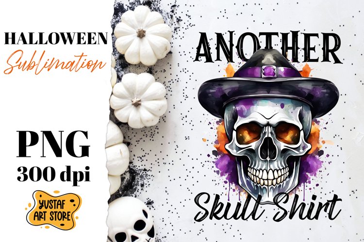 Halloween sublimation design. Skull sublimation.