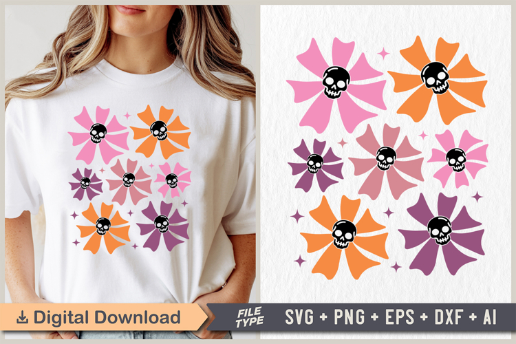 Skull Flower SVG | Halloween PNG | Halloween Flower Clipart