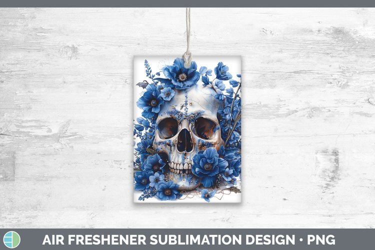 GorgeousSkull Flowers 01 Air Freshener design.