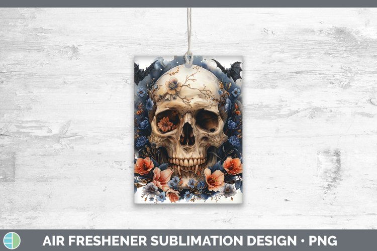 GorgeousSkull Flowers 01 Air Freshener design.