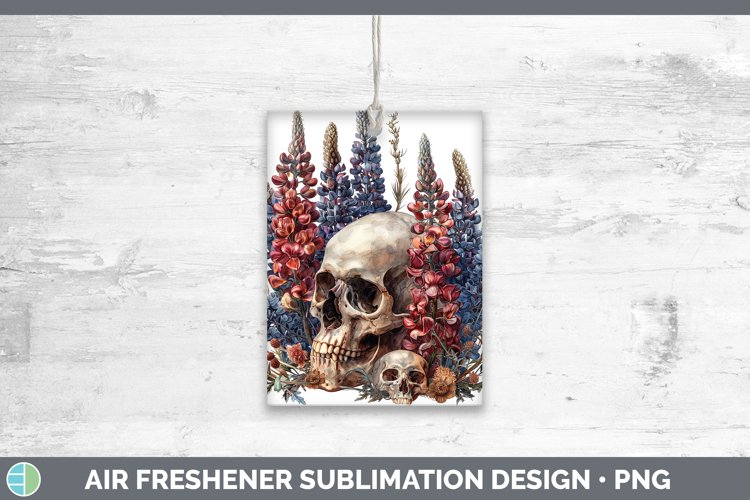 GorgeousSkull Flowers 01 Air Freshener design.